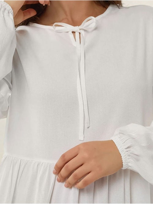 Maxi-jurk met a-vorm en ronde hals hiccup - Kiabi