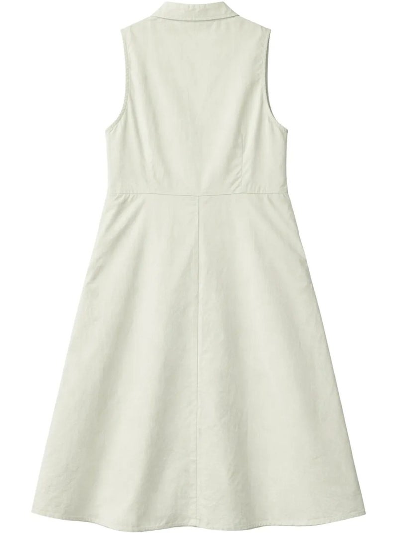 Maxi-jurk met knopen en tippetkraag mixray Crème - Kiabi