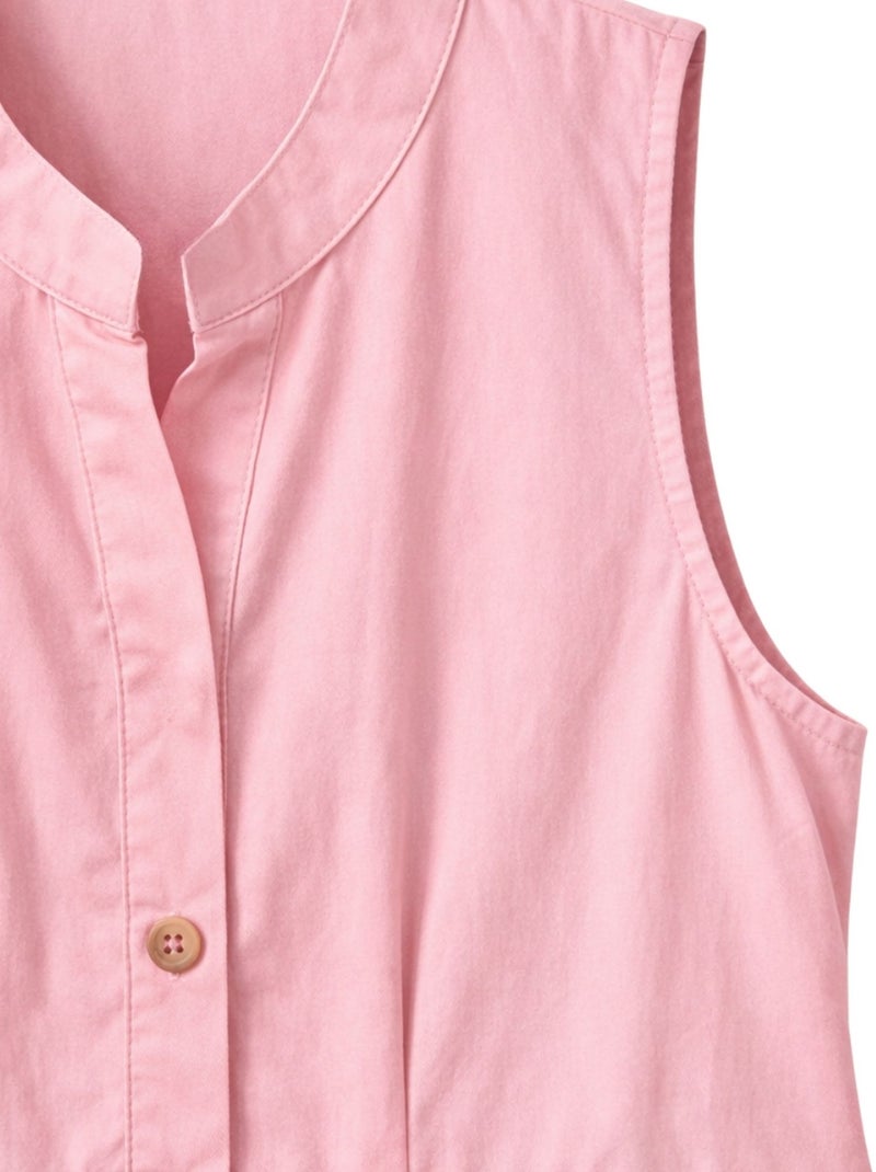 Maxi-jurk met knopen en tippetkraag mixray Roze - Kiabi