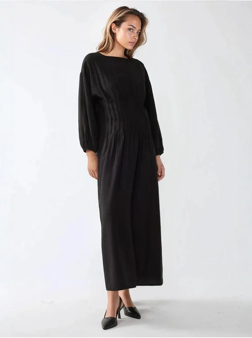 Maxi-jurk met lange mouwen en ronde hals hiccup - Kiabi