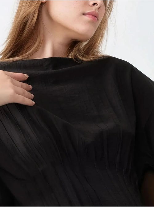 Maxi-jurk met lange mouwen en ronde hals hiccup - Kiabi