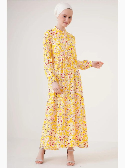 Maxi-jurk met patroon en knoopsluiting bdart - Kiabi Maxi-jurk met patroon en knoopsluiting bdart - Kiabi