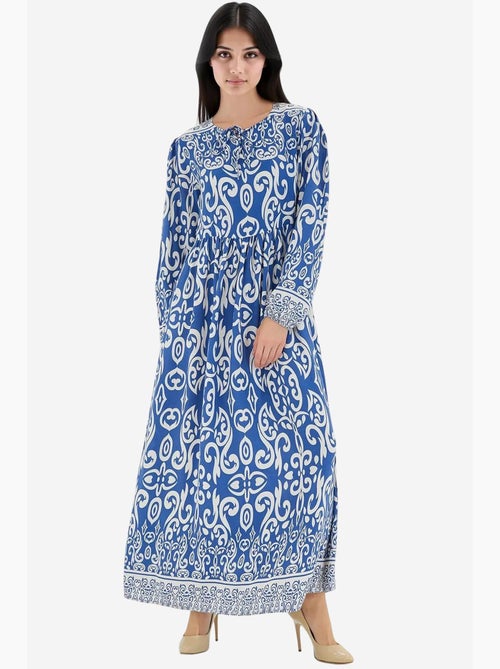 Maxi-jurk met patroon en strikdetail bdart - Kiabi