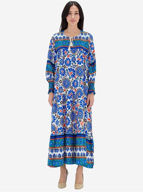 Maxi-jurk met patroon en strikdetail bdart - Kiabi