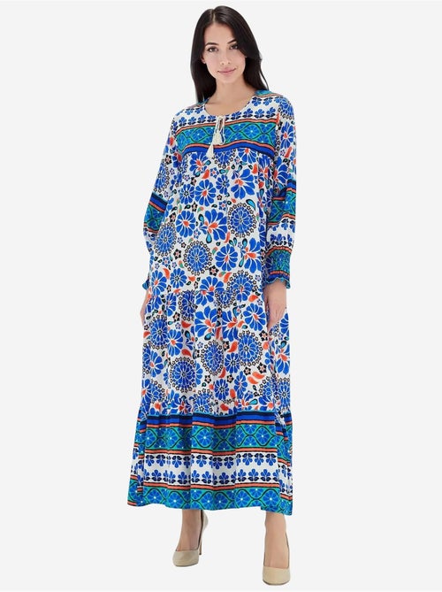 Maxi-jurk met patroon en strikdetail bdart - Kiabi
