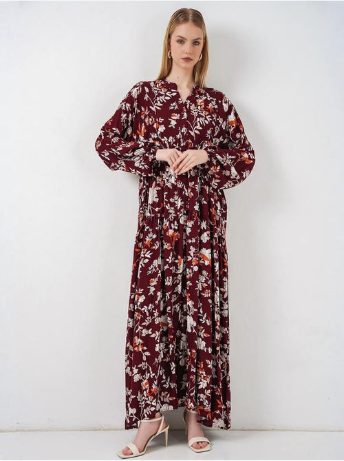 Maxi-jurk met patroon en v-hals bdart - Kiabi