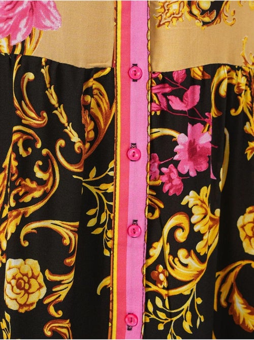 Maxi-jurk met patroon en v-hals bdart - Kiabi Maxi-jurk met patroon en v-hals bdart - Kiabi