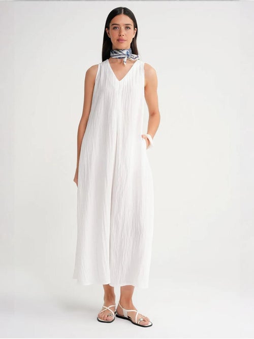 Maxi-jurk met v-hals mixray - Kiabi