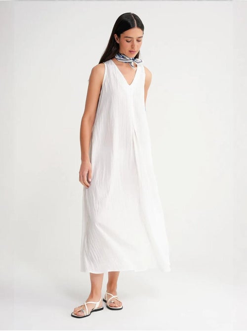 Maxi-jurk met v-hals mixray - Kiabi