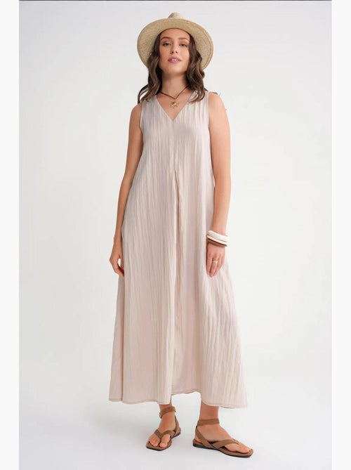 Maxi-jurk met v-hals mixray - Kiabi