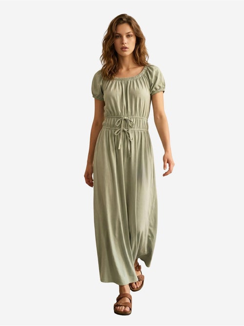 Maxi-jurk met vierkante hals en strikdetail my fashion - Kiabi
