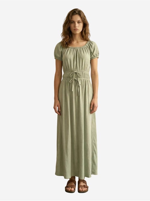 Maxi-jurk met vierkante hals en strikdetail my fashion - Kiabi