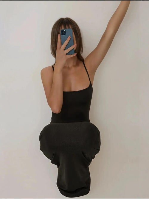 Maxi-jurk met vierkante kraag en bodycon - Kiabi