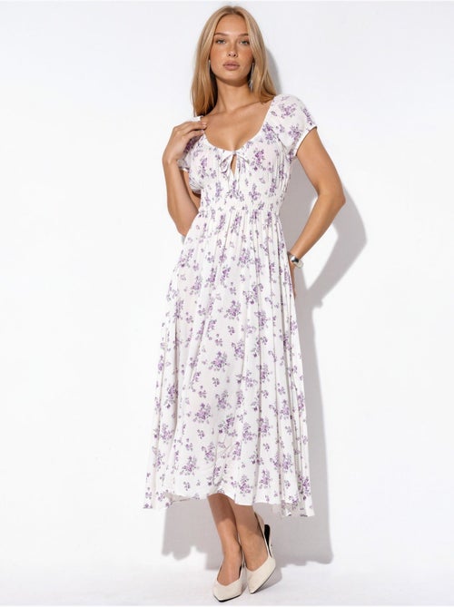 Maxi-jurk van viscose met bloemenprint busem - Kiabi Maxi-jurk van viscose met bloemenprint busem - Kiabi