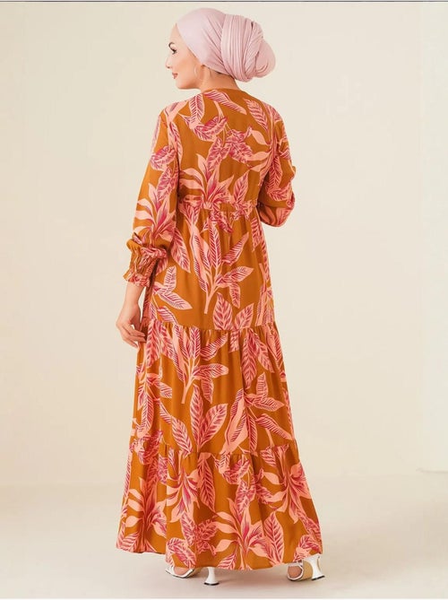 Maxi-jurk van viscosecrêpe met bloemenprint bdart - Kiabi Maxi-jurk van viscosecrêpe met bloemenprint bdart - Kiabi