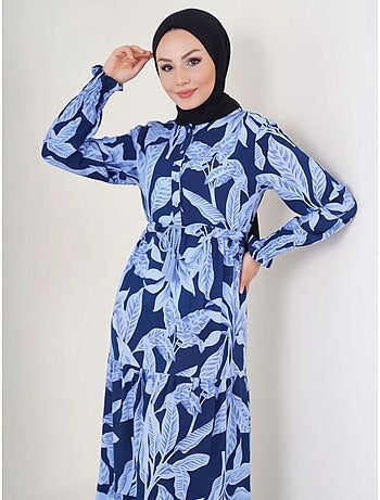 Maxi-jurk van viscosecrêpe met bloemenprint bdart
