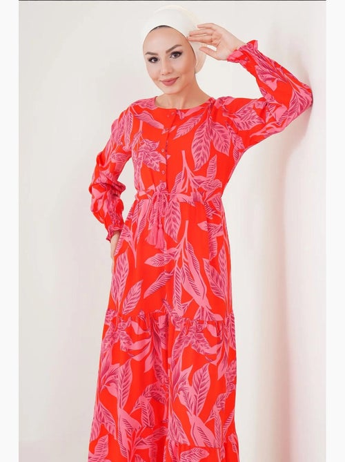 Maxi-jurk van viscosecrêpe met bloemenprint bdart - Kiabi Maxi-jurk van viscosecrêpe met bloemenprint bdart - Kiabi