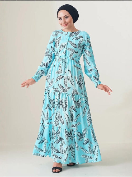 Maxi-jurk van viscosecrêpe met bloemenprint bdart - Kiabi Maxi-jurk van viscosecrêpe met bloemenprint bdart - Kiabi