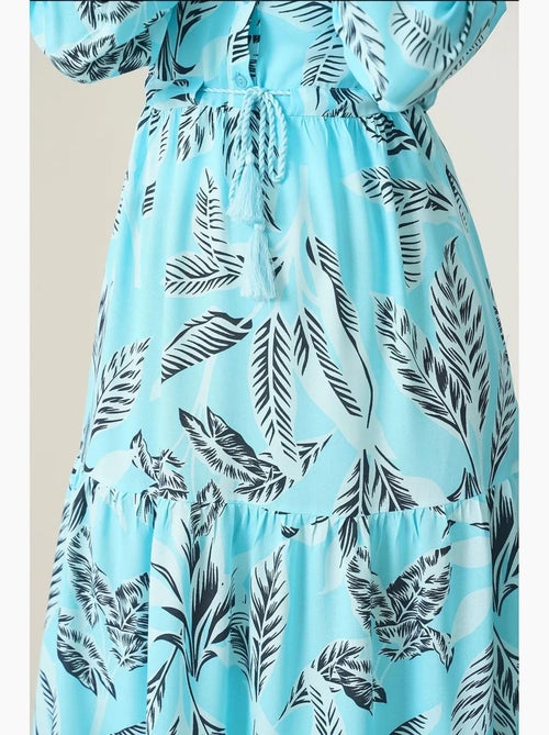 Maxi-jurk van viscosecrêpe met bloemenprint bdart - Kiabi Maxi-jurk van viscosecrêpe met bloemenprint bdart - Kiabi