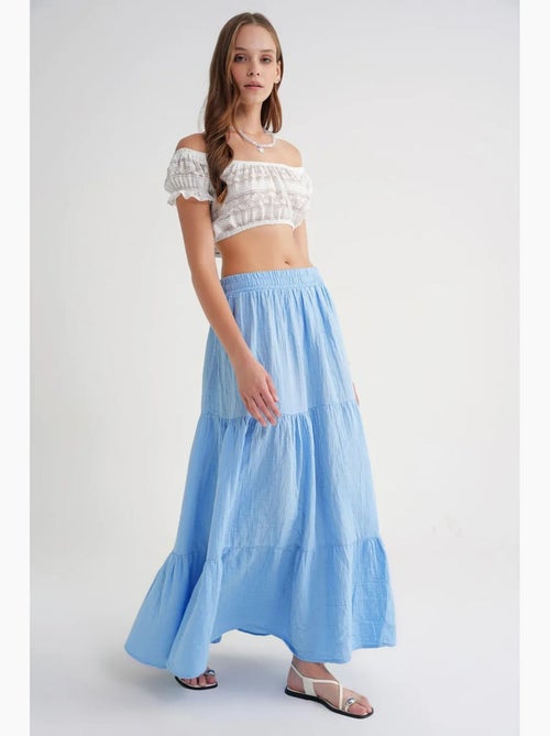 Maxi katoenen rok mixray - Kiabi
