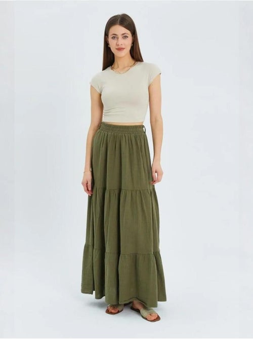 Maxi katoenen rok mixray - Kiabi