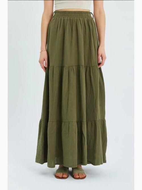 Maxi katoenen rok mixray - Kiabi