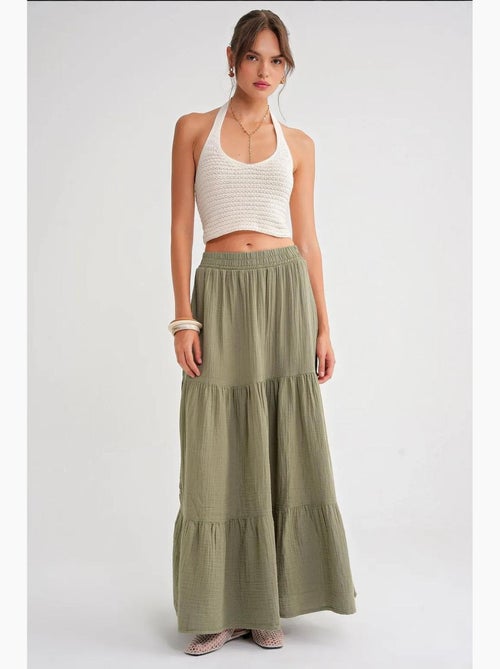 Maxi katoenen rok mixray - Kiabi