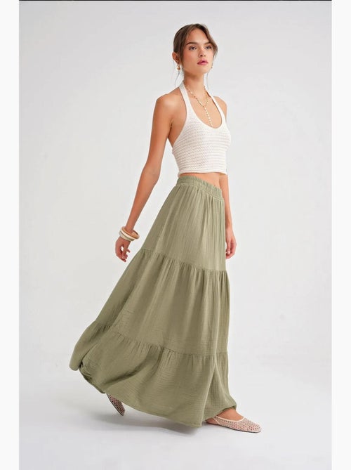 Maxi katoenen rok mixray - Kiabi
