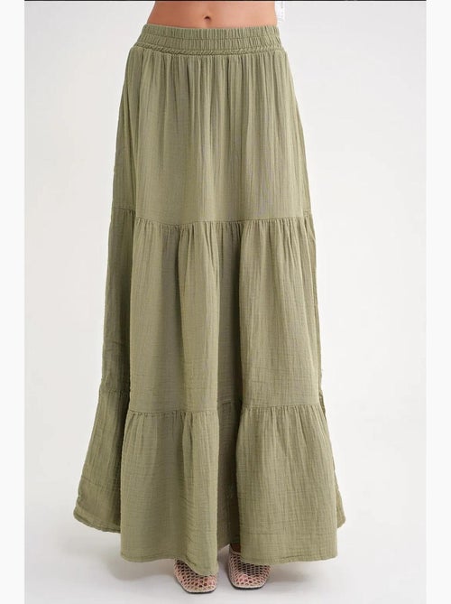 Maxi katoenen rok mixray - Kiabi