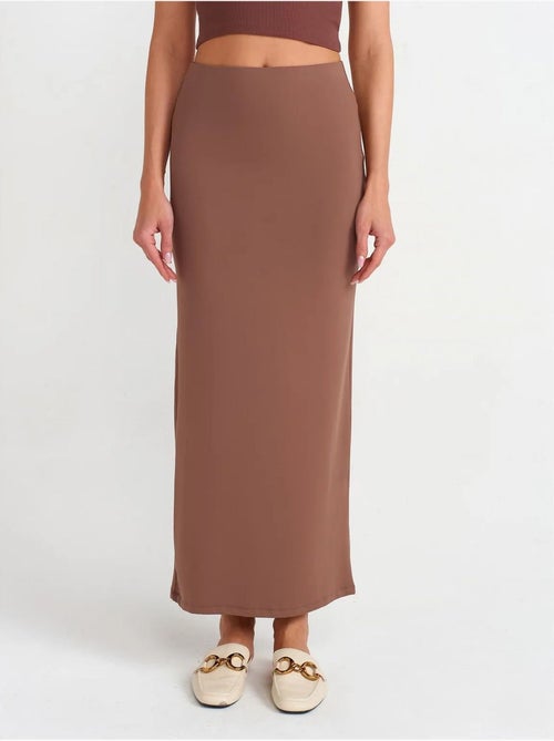 Maxi kokerrok met hoge taille dilvin - Kiabi