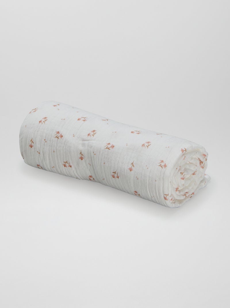 Maxi lange en coton Blanc - Kiabi