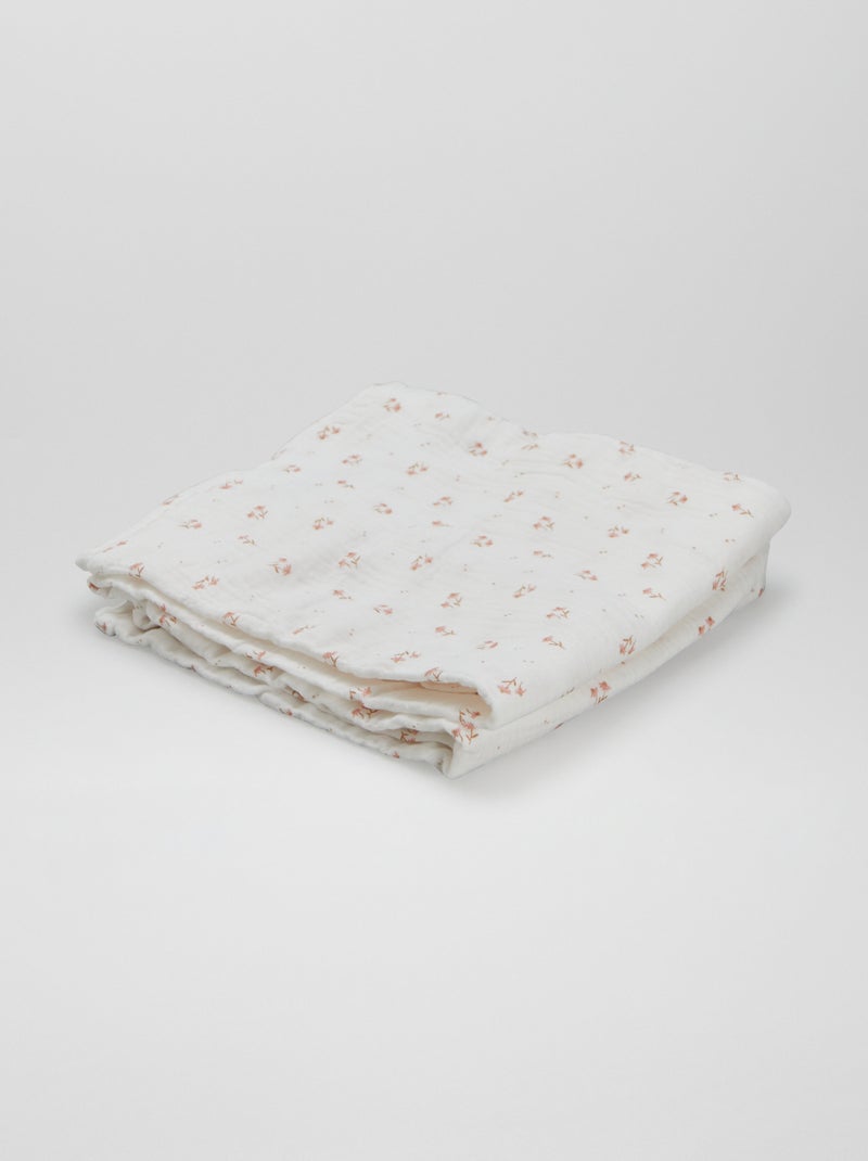 Maxi lange en coton Blanc - Kiabi