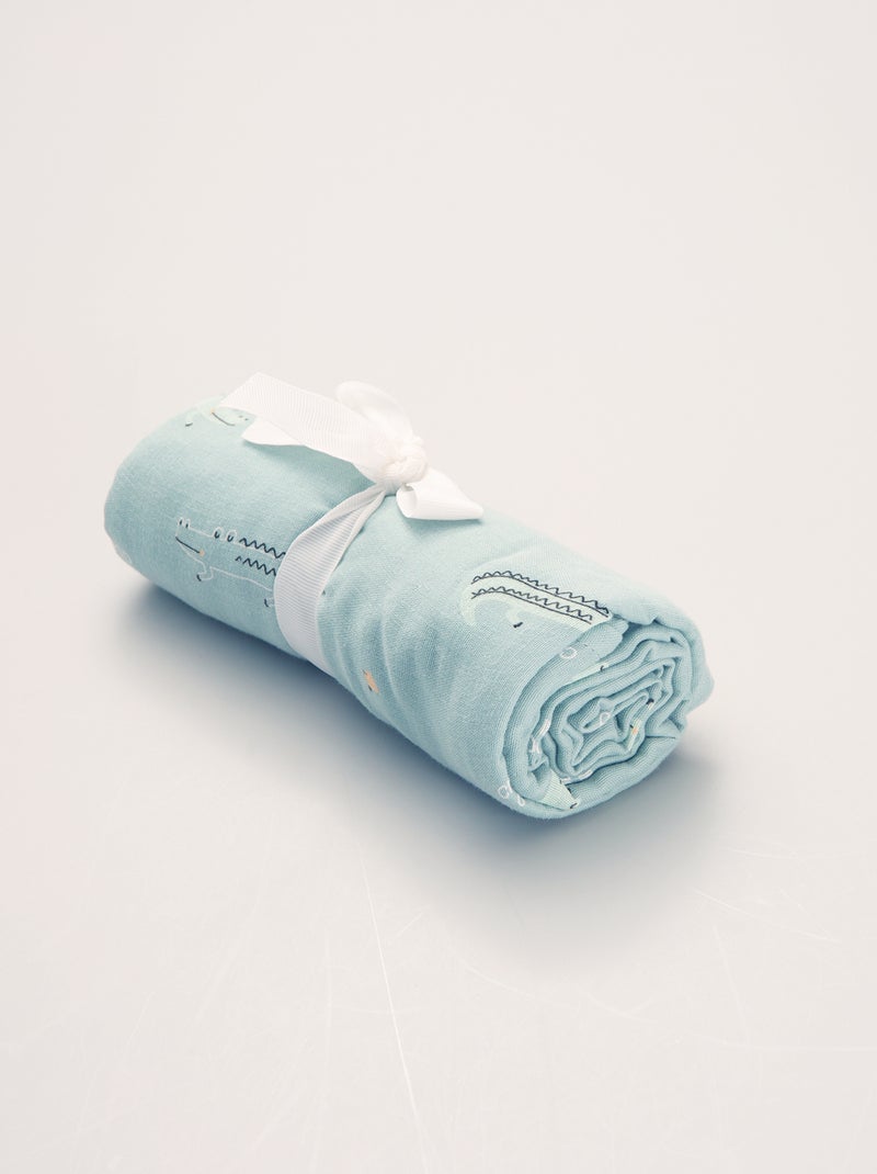 Maxi lange en coton Bleu - Kiabi