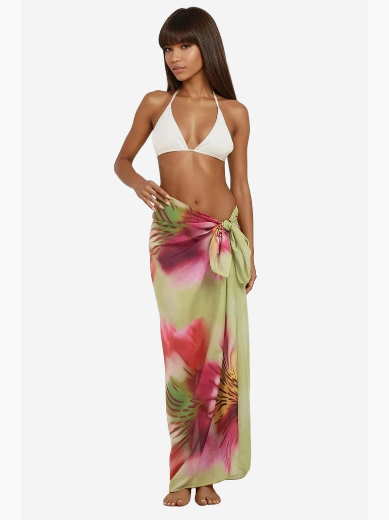 Maxi-robe de plage imprimée hiccup Vert menthe - Kiabi