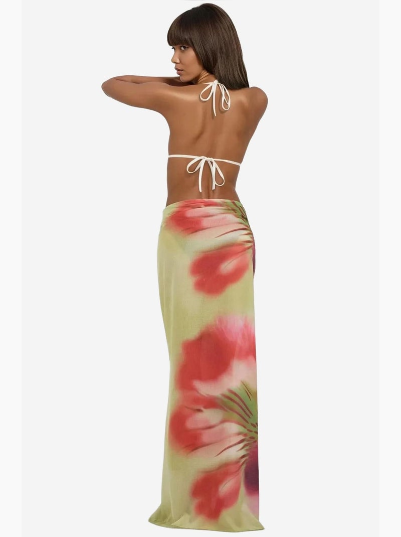 Maxi-robe de plage imprimée hiccup Vert menthe - Kiabi
