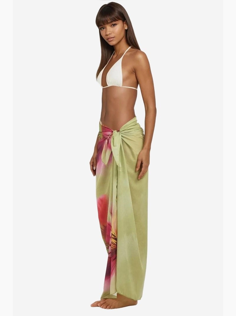 Maxi-robe de plage imprimée hiccup Vert menthe - Kiabi
