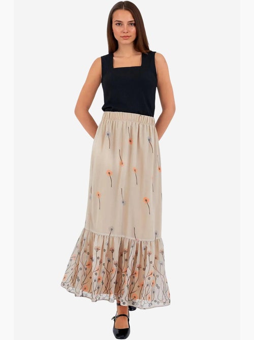 Maxi-rok met bloemenprint bdart - Kiabi