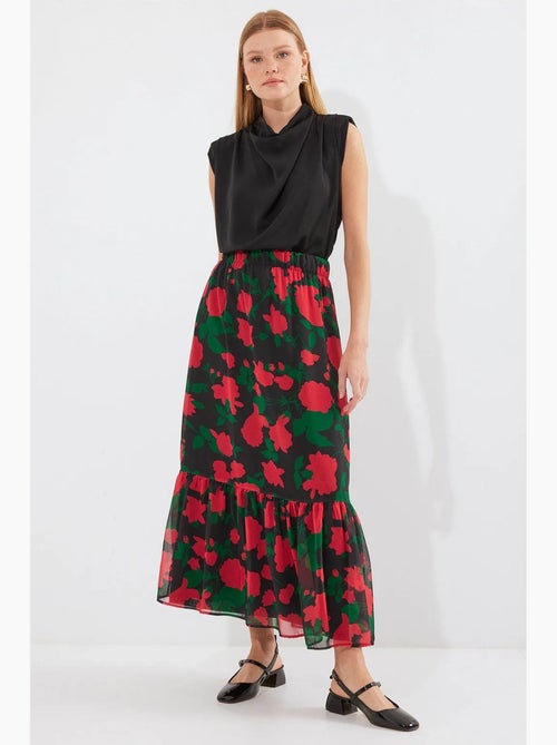 Maxi-rok met bloemenprint bdart - Kiabi