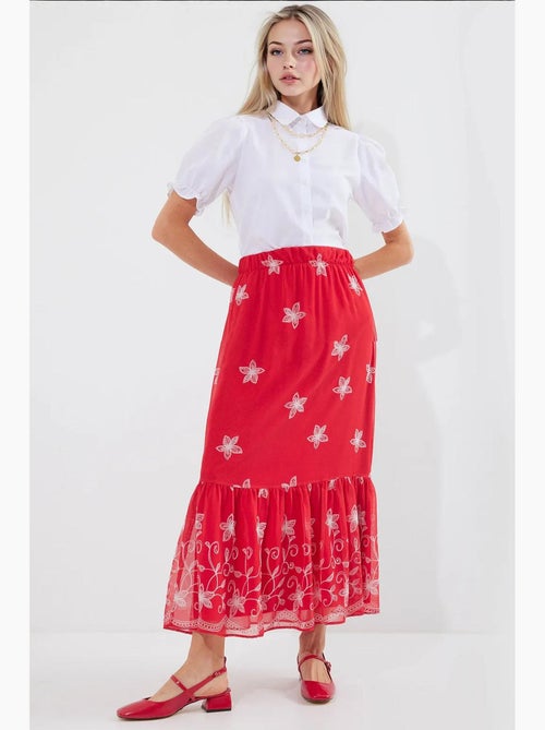 Maxi-rok met bloemenprint bdart - Kiabi