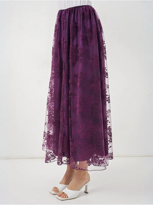 Maxi-rok met bloemenprint en hoge taille bdart - Kiabi