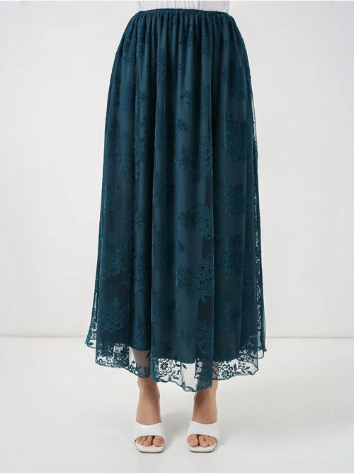 Maxi-rok met bloemenprint en hoge taille bdart - Kiabi