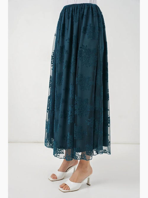 Maxi-rok met bloemenprint en hoge taille bdart - Kiabi