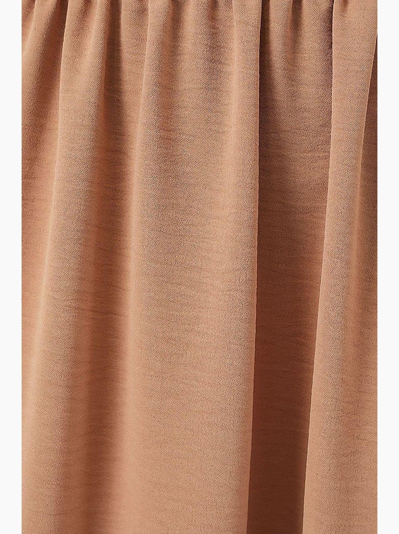 Maxi-rok met elastische taille bdart Camel - Kiabi