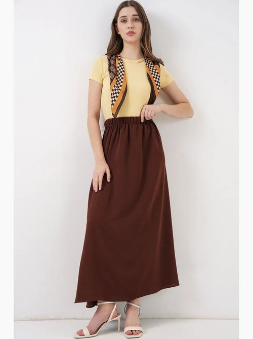 Maxi-rok met elastische taille bdart - Kiabi