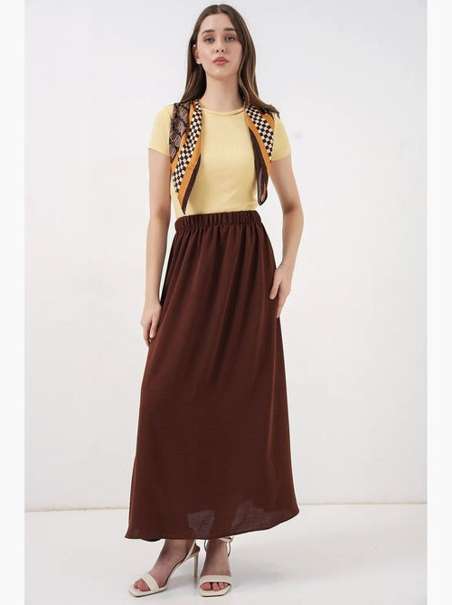 Maxi-rok met elastische taille bdart - Kiabi