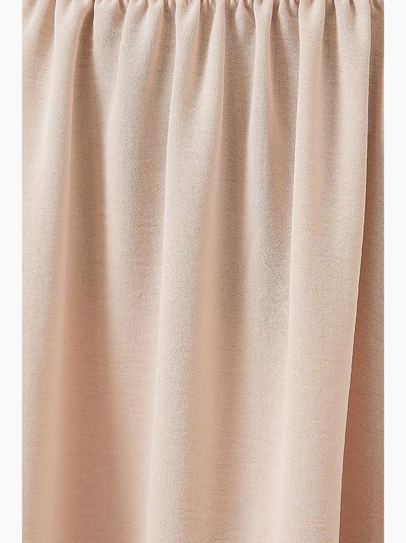 Maxi-rok met elastische taille bdart Klei-beige - Kiabi