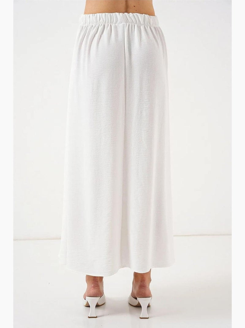 Maxi-rok met elastische taille bdart Wit - Kiabi