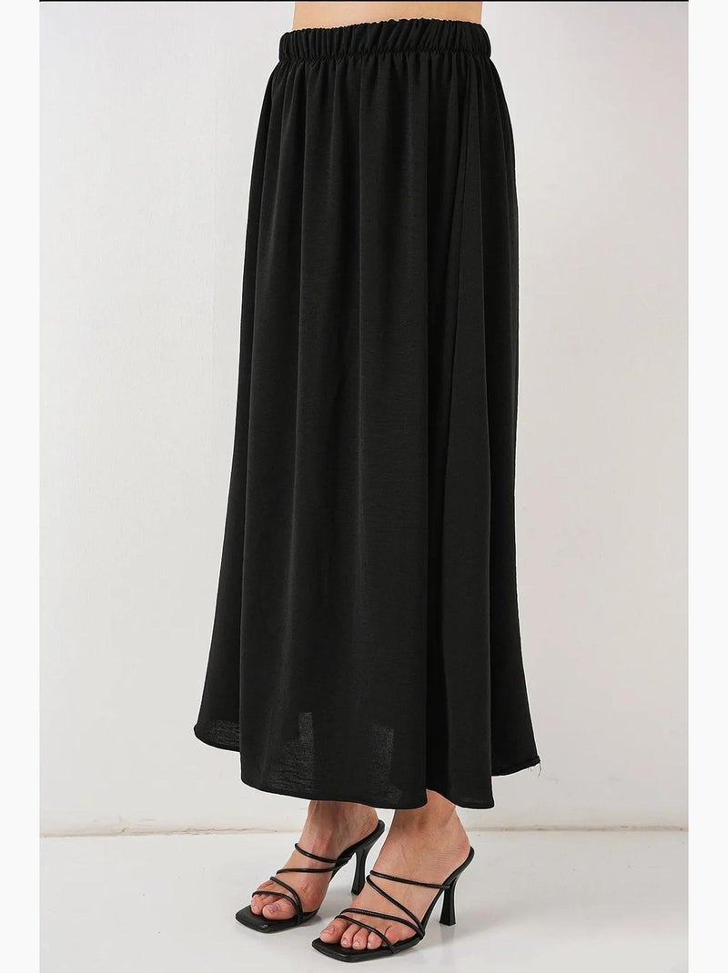 Maxi-rok met elastische taille bdart Zwart - Kiabi