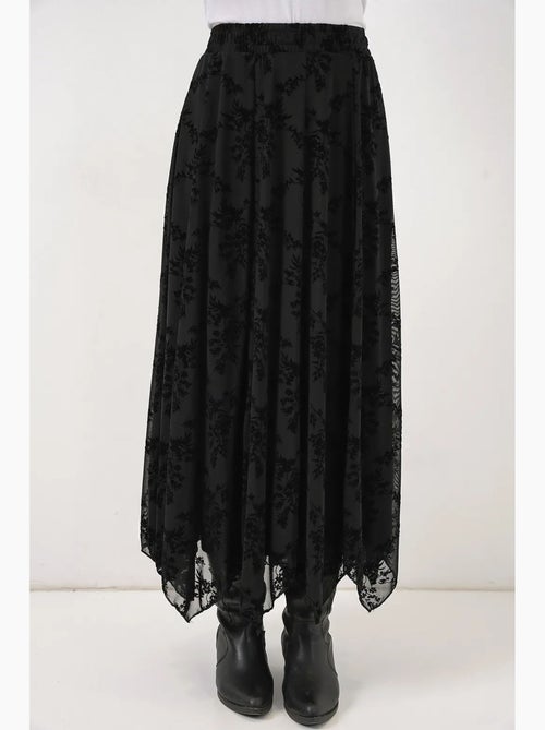 Maxi-rok met hoge taille, bloemenprint en a-lijn bdart - Kiabi