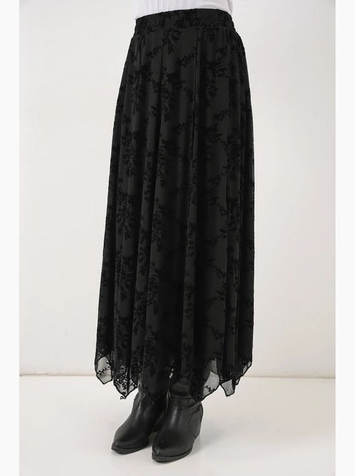 Maxi-rok met hoge taille, bloemenprint en a-lijn bdart - Kiabi